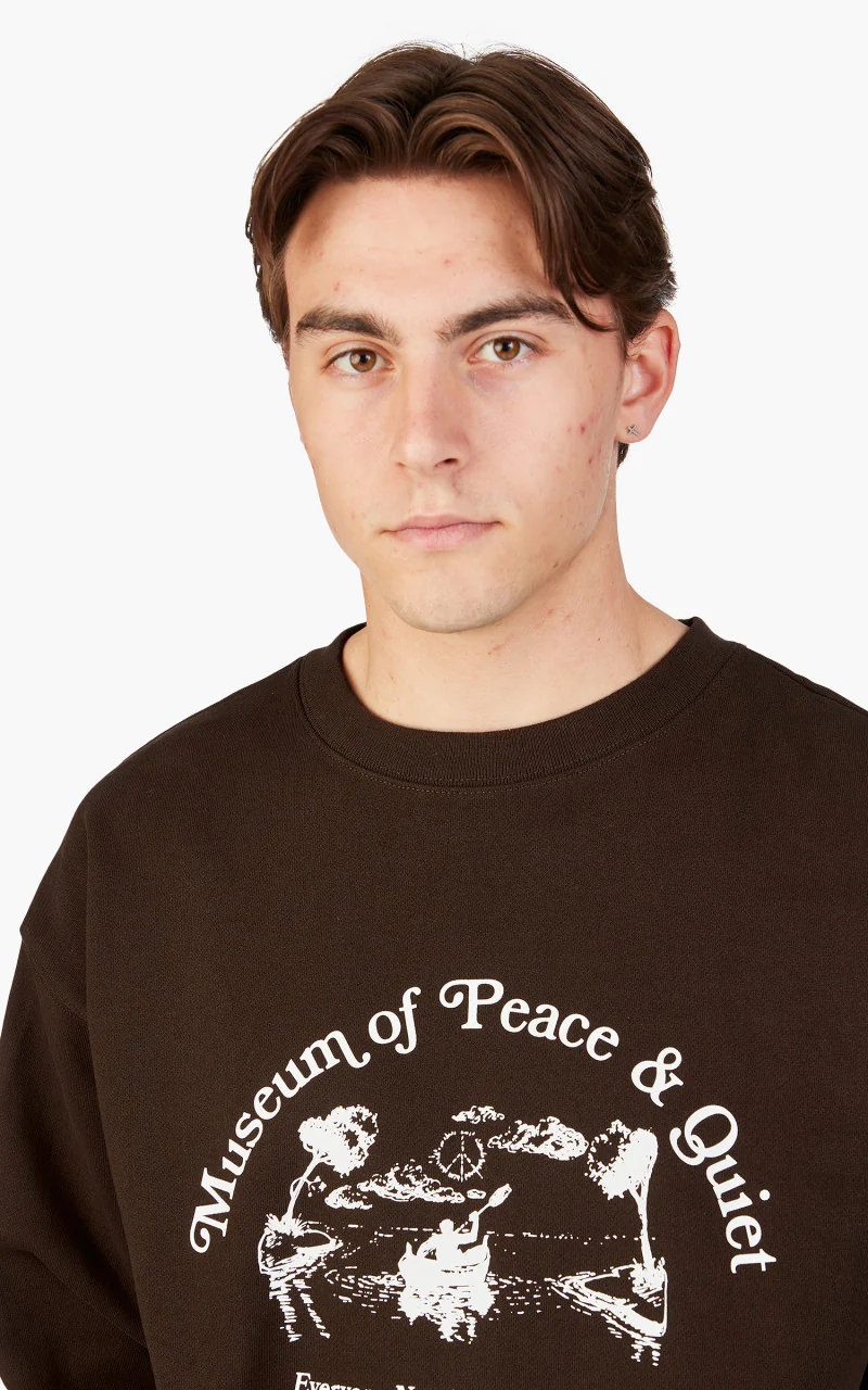 Museum of Peace & Quiet Quiet Place Crewneck Brown - Image 4
