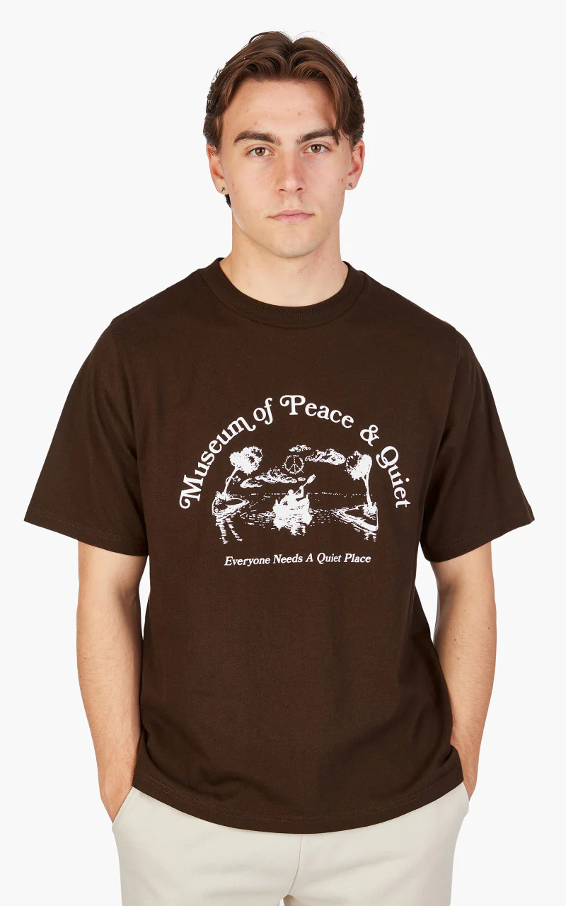 Museum of Peace & Quiet Quiet Place T-Shirt Brown - Image 3