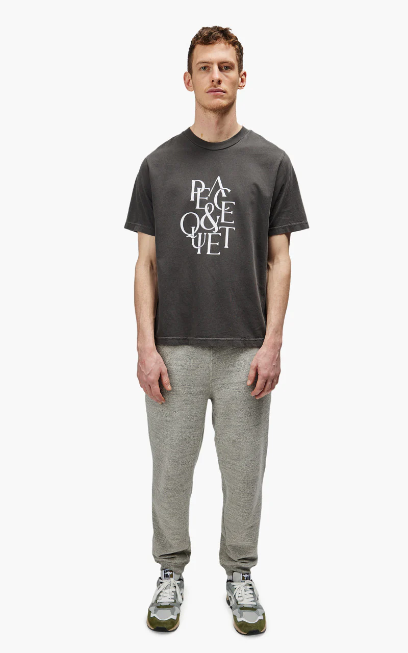 Museum of Peace & Quiet Serif T-Shirt Black - Image 2