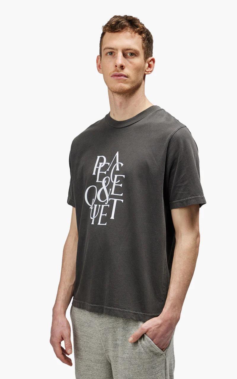 Museum of Peace & Quiet Serif T-Shirt Black - Image 4
