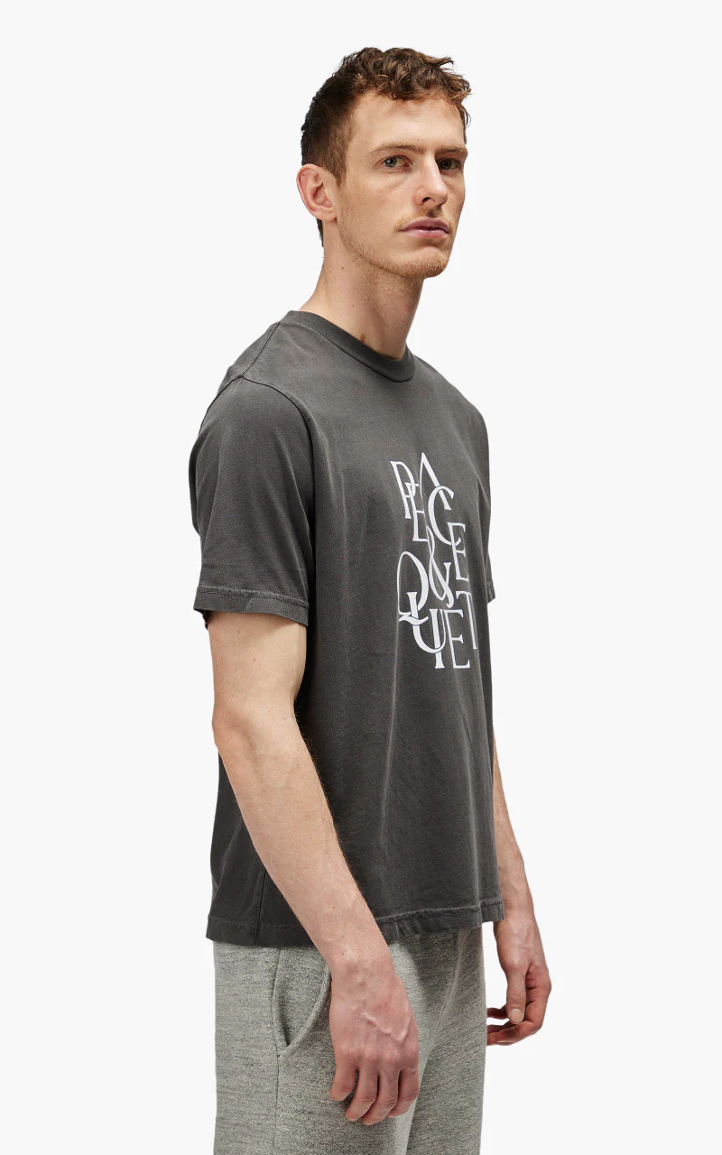 Museum of Peace & Quiet Serif T-Shirt Black - Image 5
