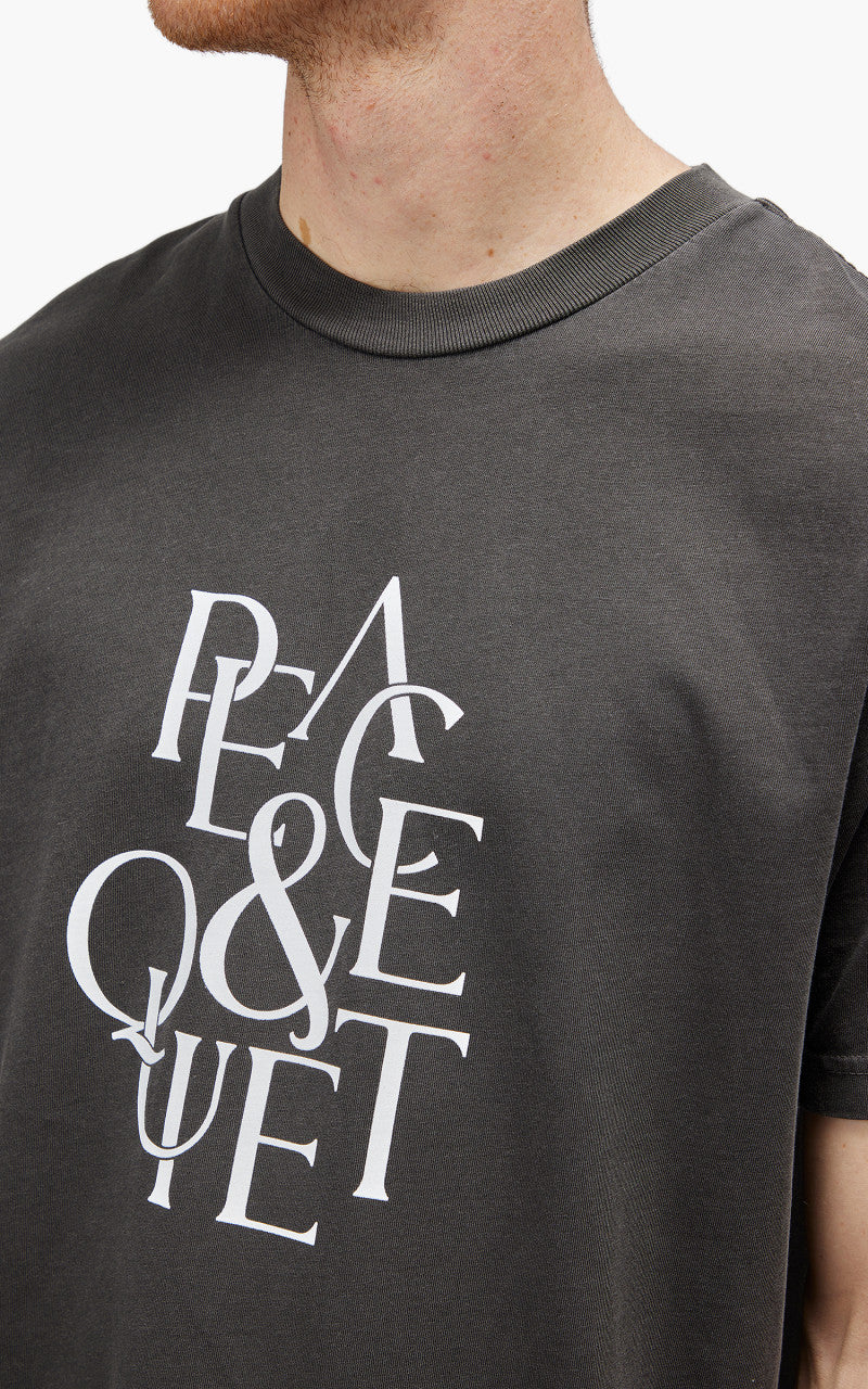 Museum of Peace & Quiet Serif T-Shirt Black - Image 7