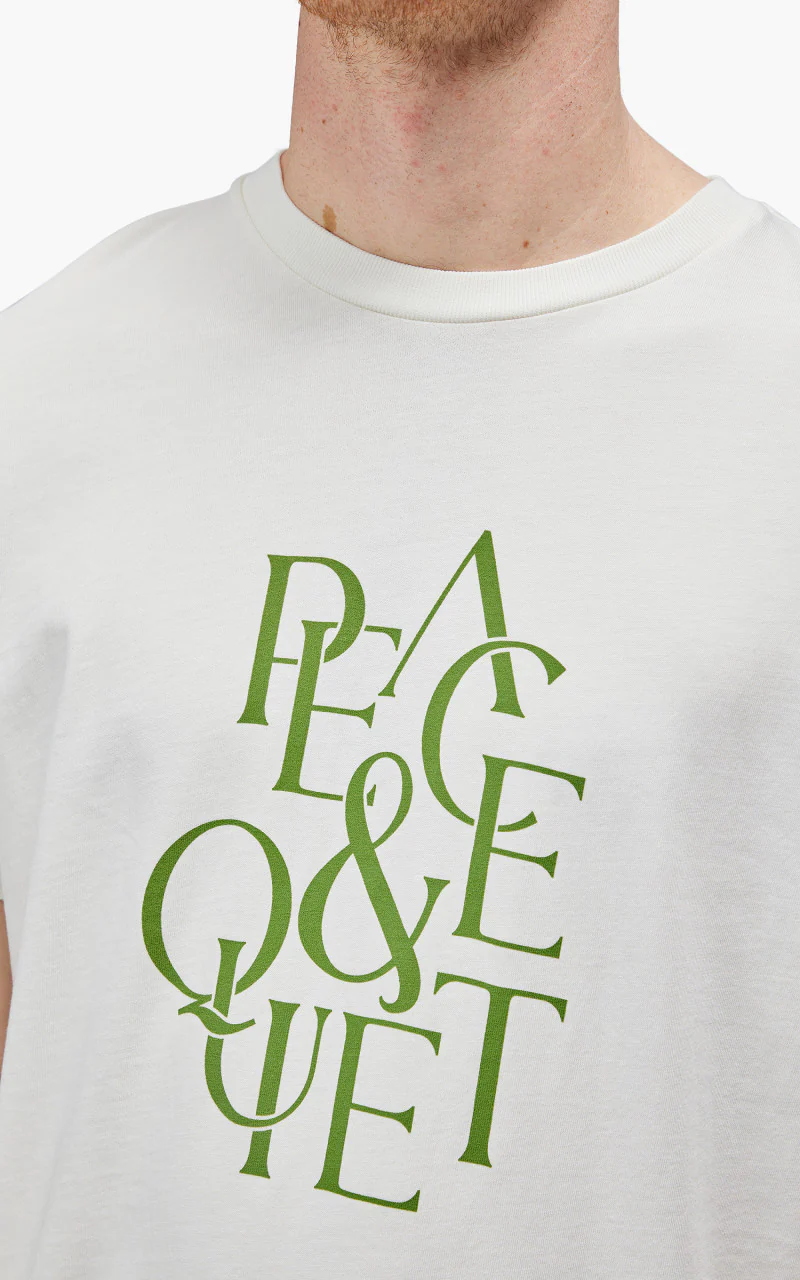 Museum of Peace & Quiet Serif T-Shirt Bone - Image 4
