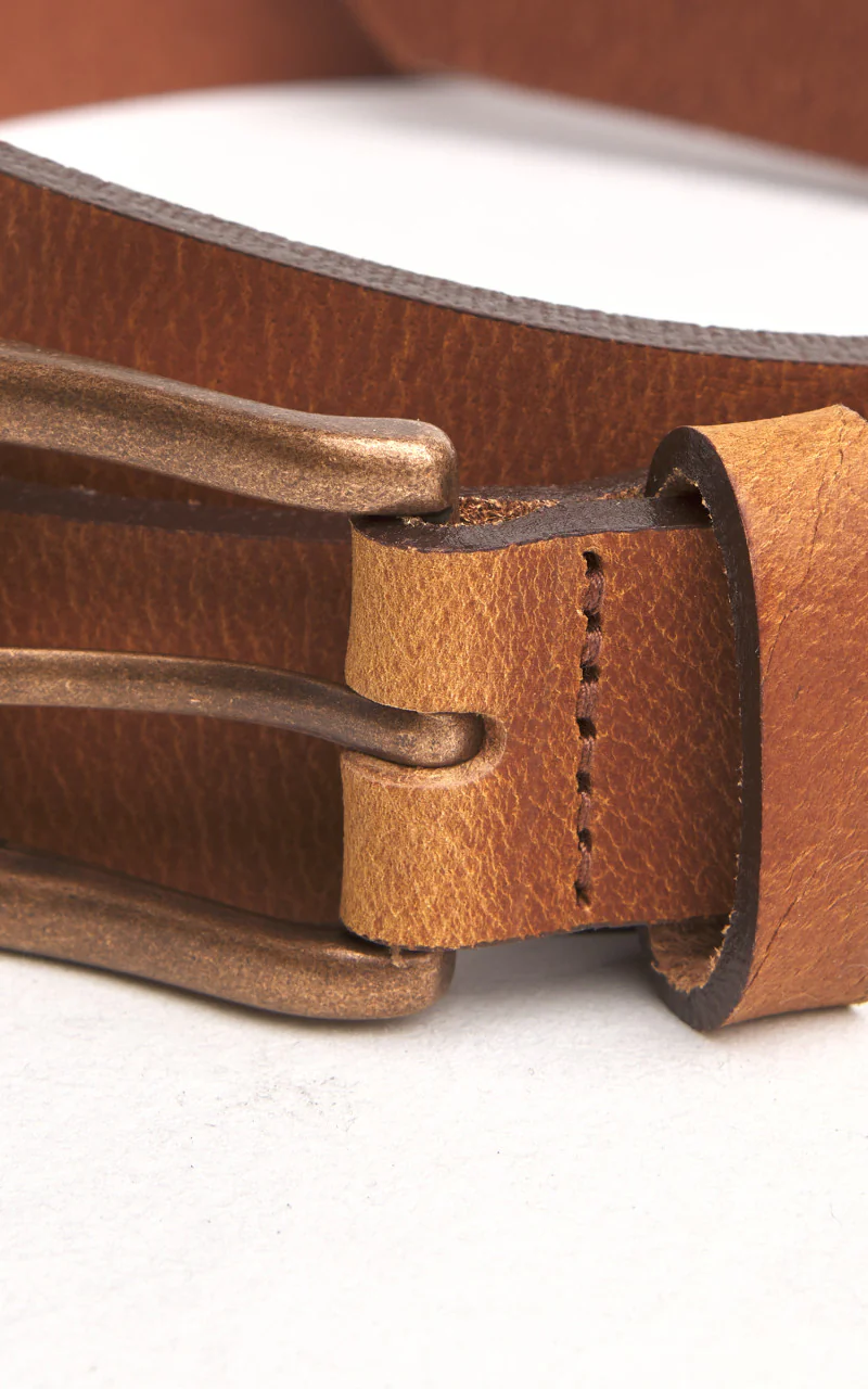 Naked & Famous Denim Buffalo Belt Leather Tan - Image 3