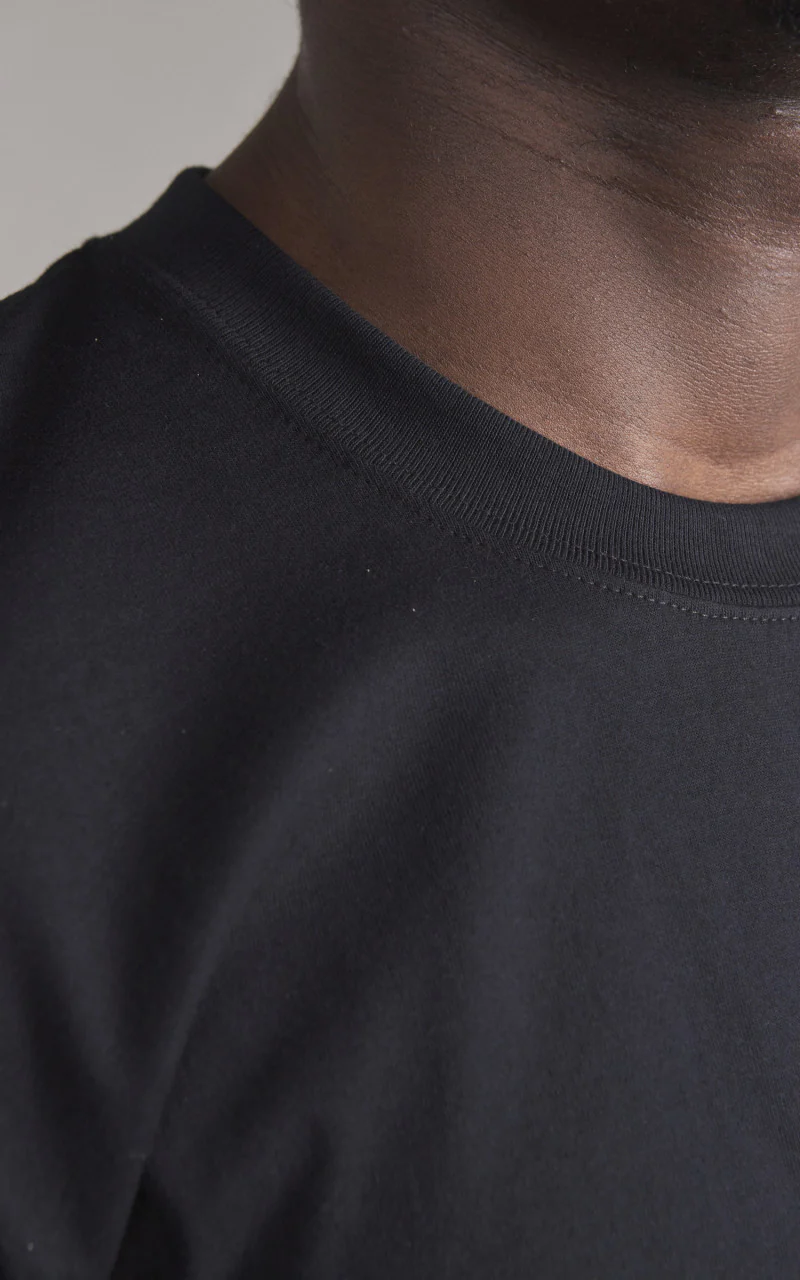Naked & Famous Denim Circular Knit T-Shirt Black - Image 3