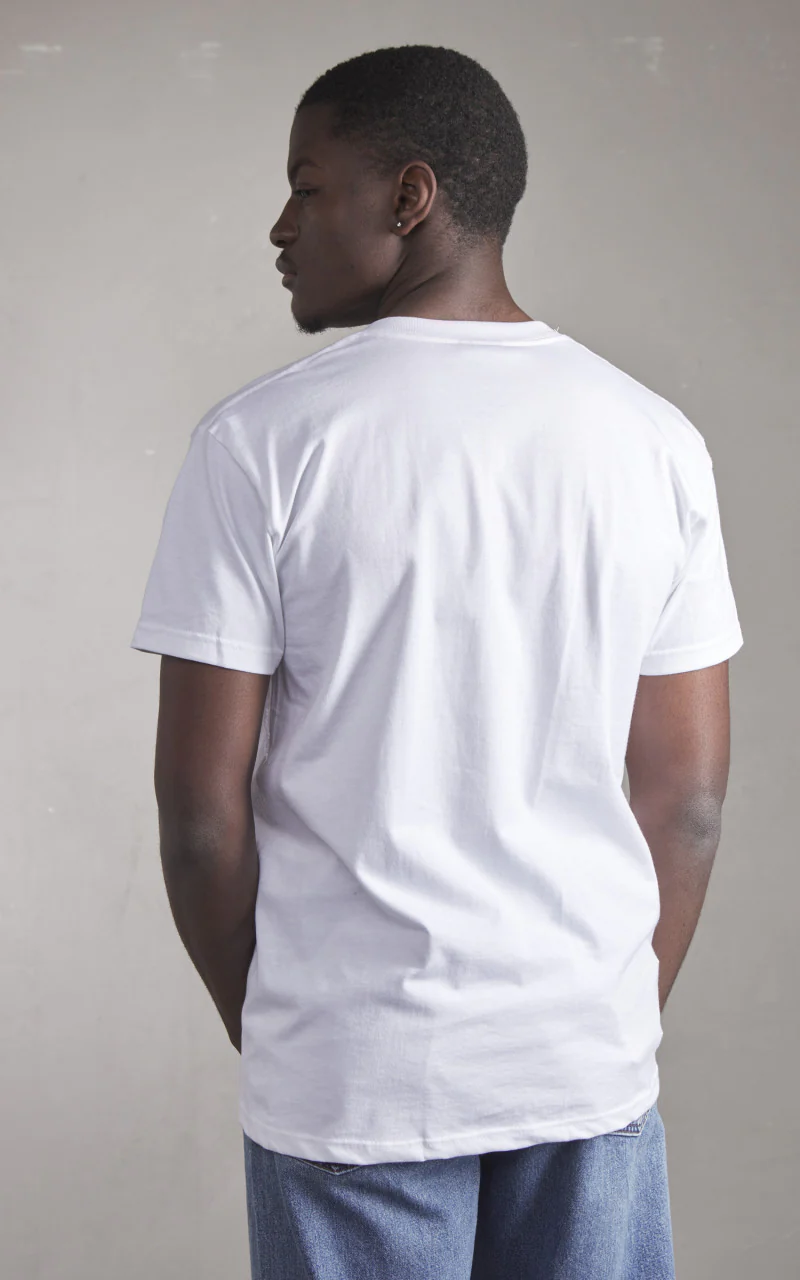 Naked & Famous Denim Circular Knit T-Shirt White - Image 3