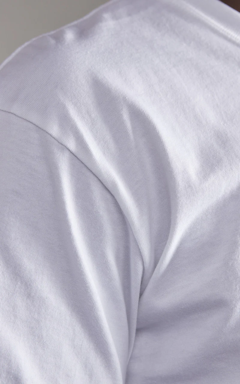 Naked & Famous Denim Circular Knit T-Shirt White - Image 4
