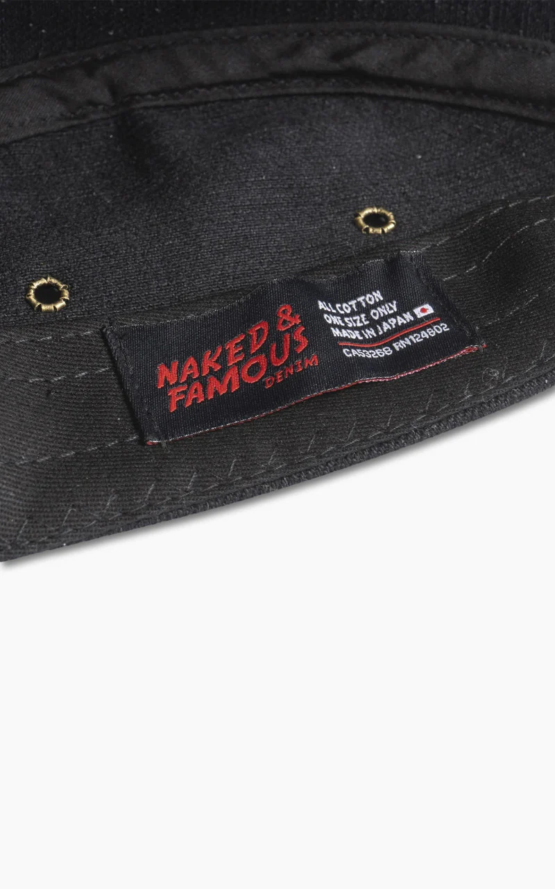 Naked & Famous Denim Classic Cap Japan Heritage Black - Image 7