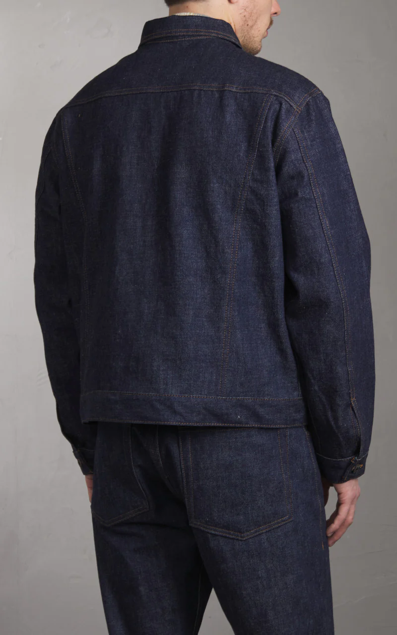 Naked & Famous Denim Denim Jacket Blue Wave Selvedge 12.5oz - Image 7