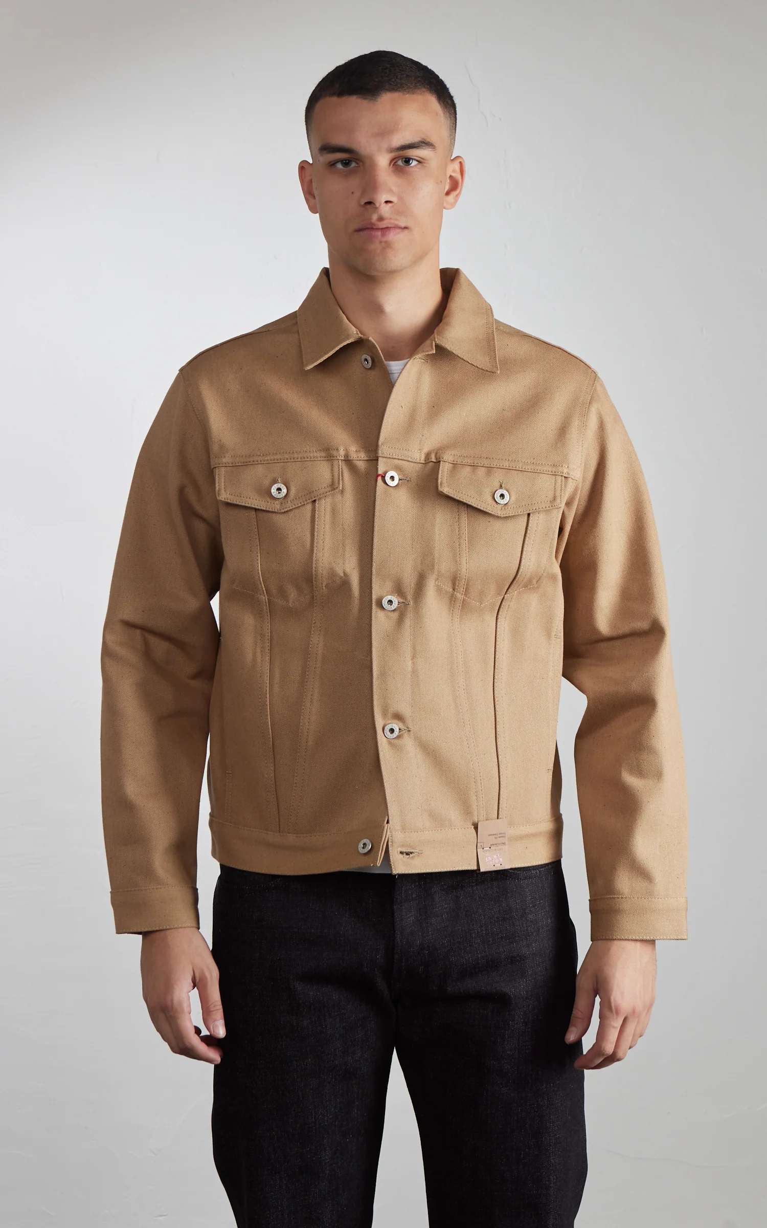 Naked & Famous Denim Denim Jacket Brown Fox Selvedge Brown 13oz - Image 2