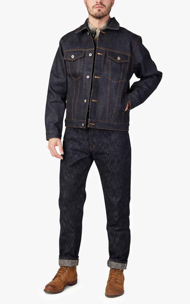 Naked & Famous Denim Denim Jacket Elephant 12 Indigo 20oz - Image 2