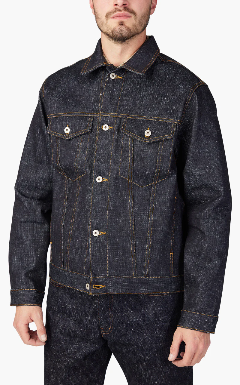 Naked & Famous Denim Denim Jacket Elephant 12 Indigo 20oz - Image 3