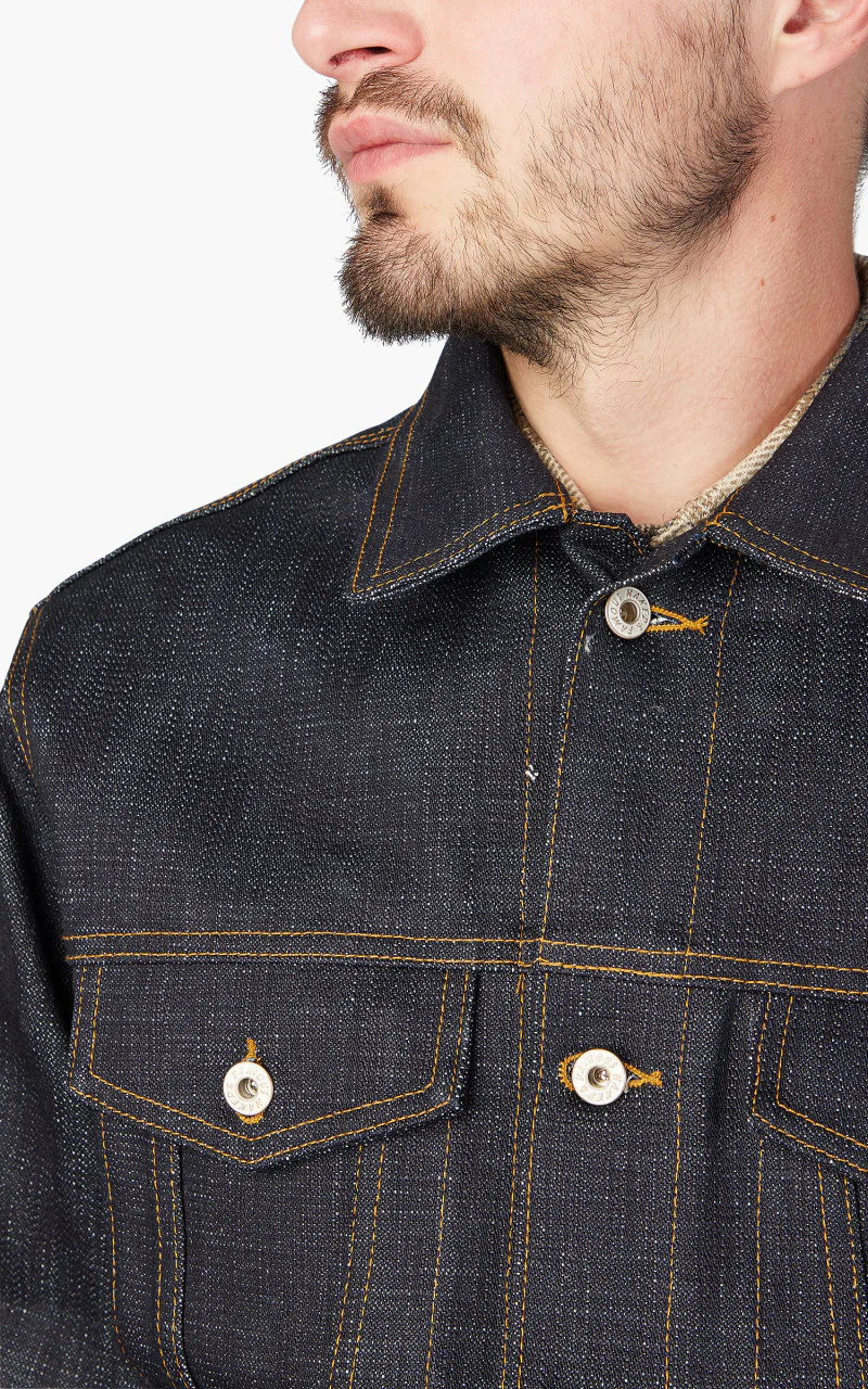 Naked & Famous Denim Denim Jacket Elephant 12 Indigo 20oz - Image 4