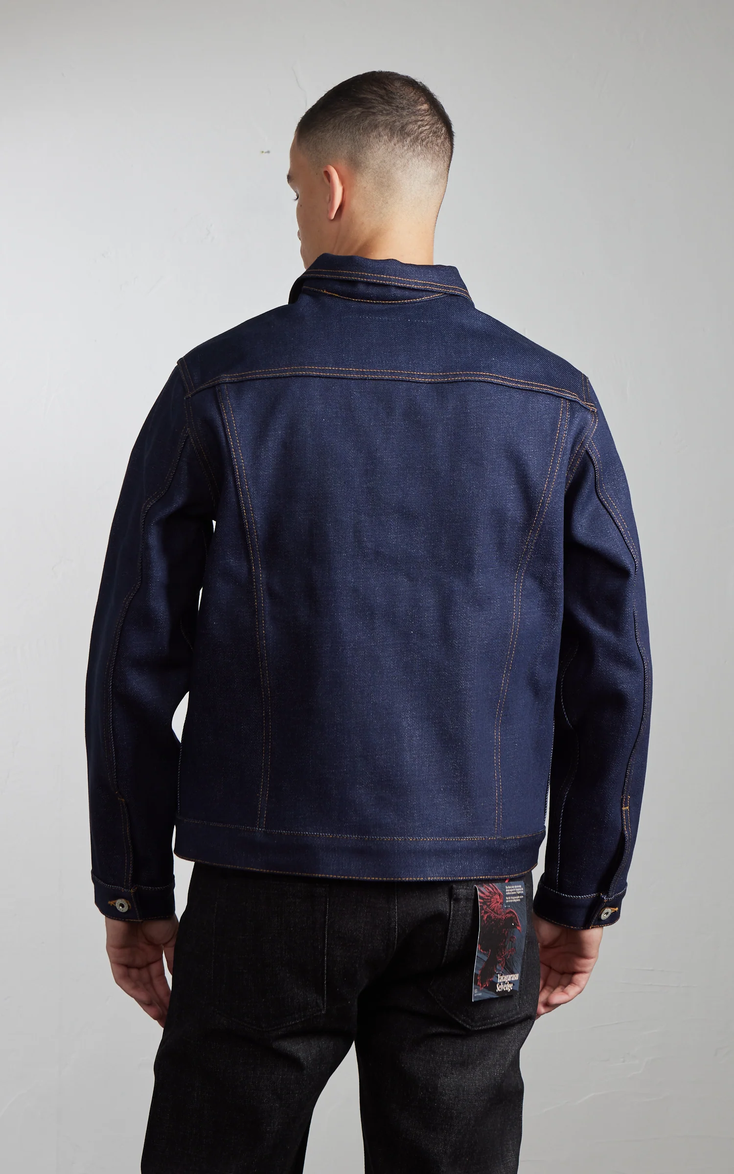 Naked & Famous Denim Denim Jacket Elephant 14 - Dirty Elephant Selvedge Indigo 20oz - Image 7