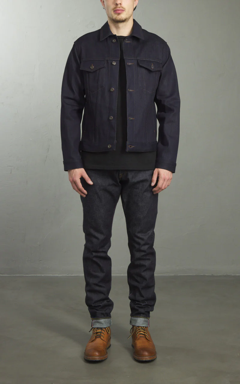 Naked & Famous Denim Denim Jacket Matcha Selvedge 15oz - Image 2