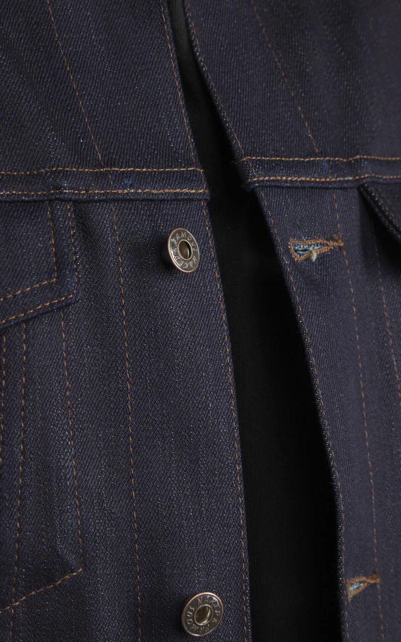 Naked & Famous Denim Denim Jacket Matcha Selvedge 15oz - Image 4
