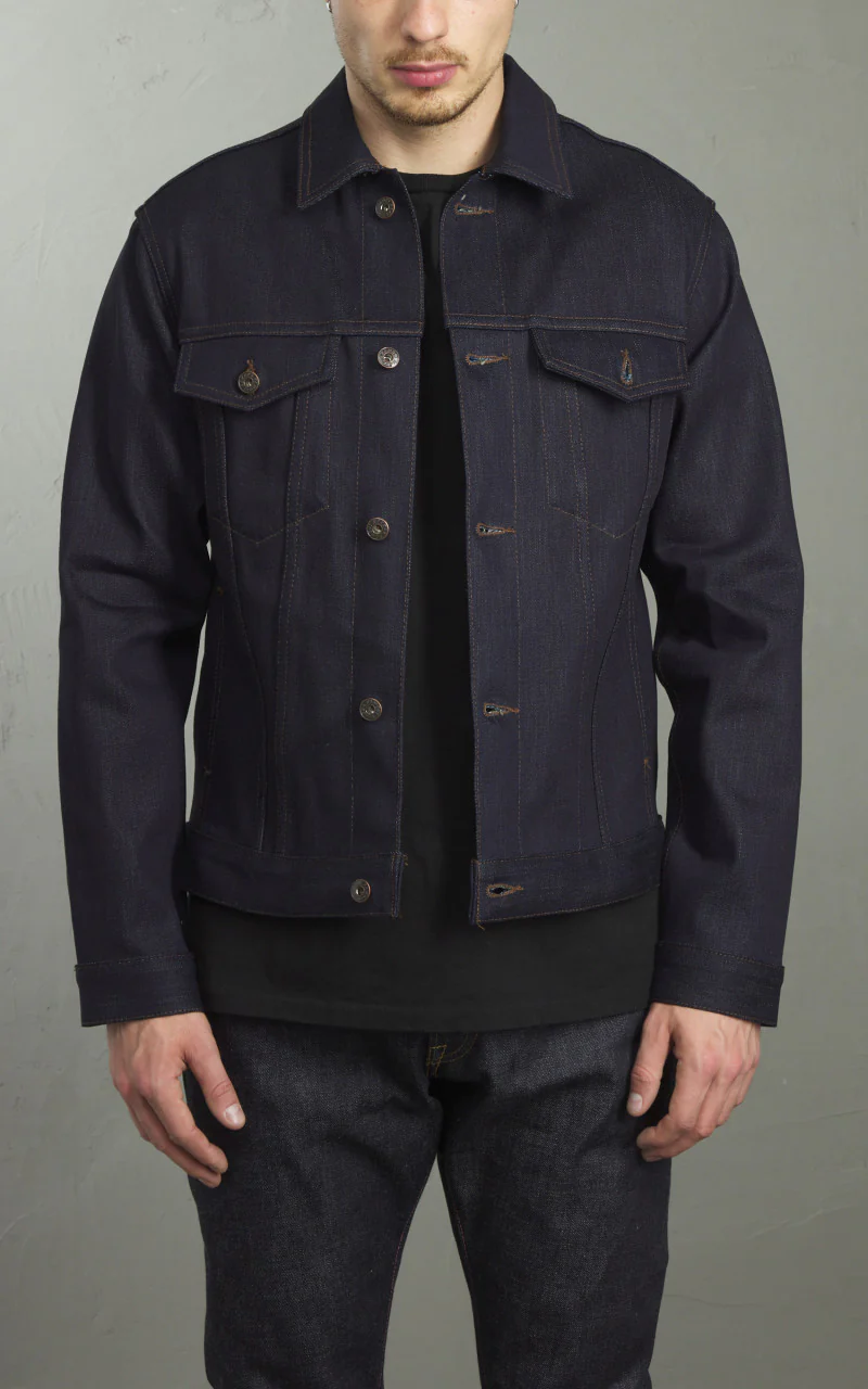 Naked & Famous Denim Denim Jacket Matcha Selvedge 15oz - Image 7