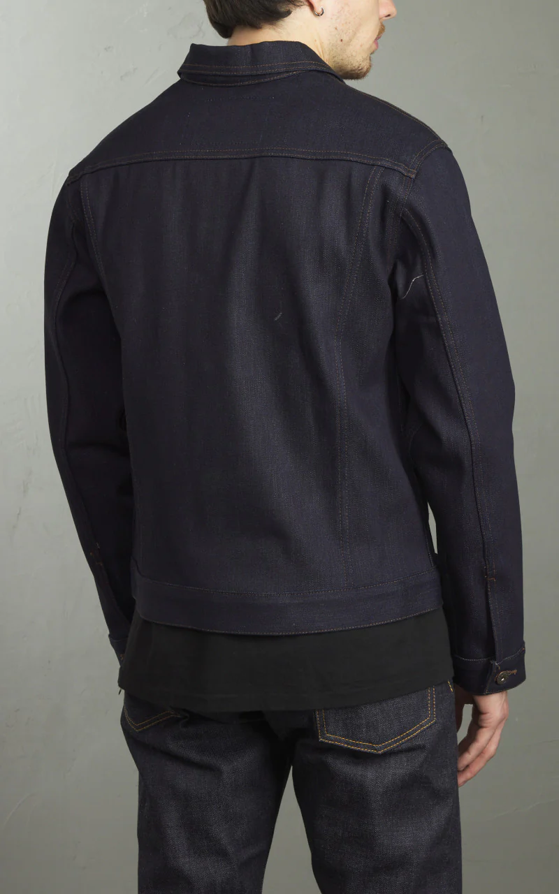 Naked & Famous Denim Denim Jacket Matcha Selvedge 15oz - Image 9