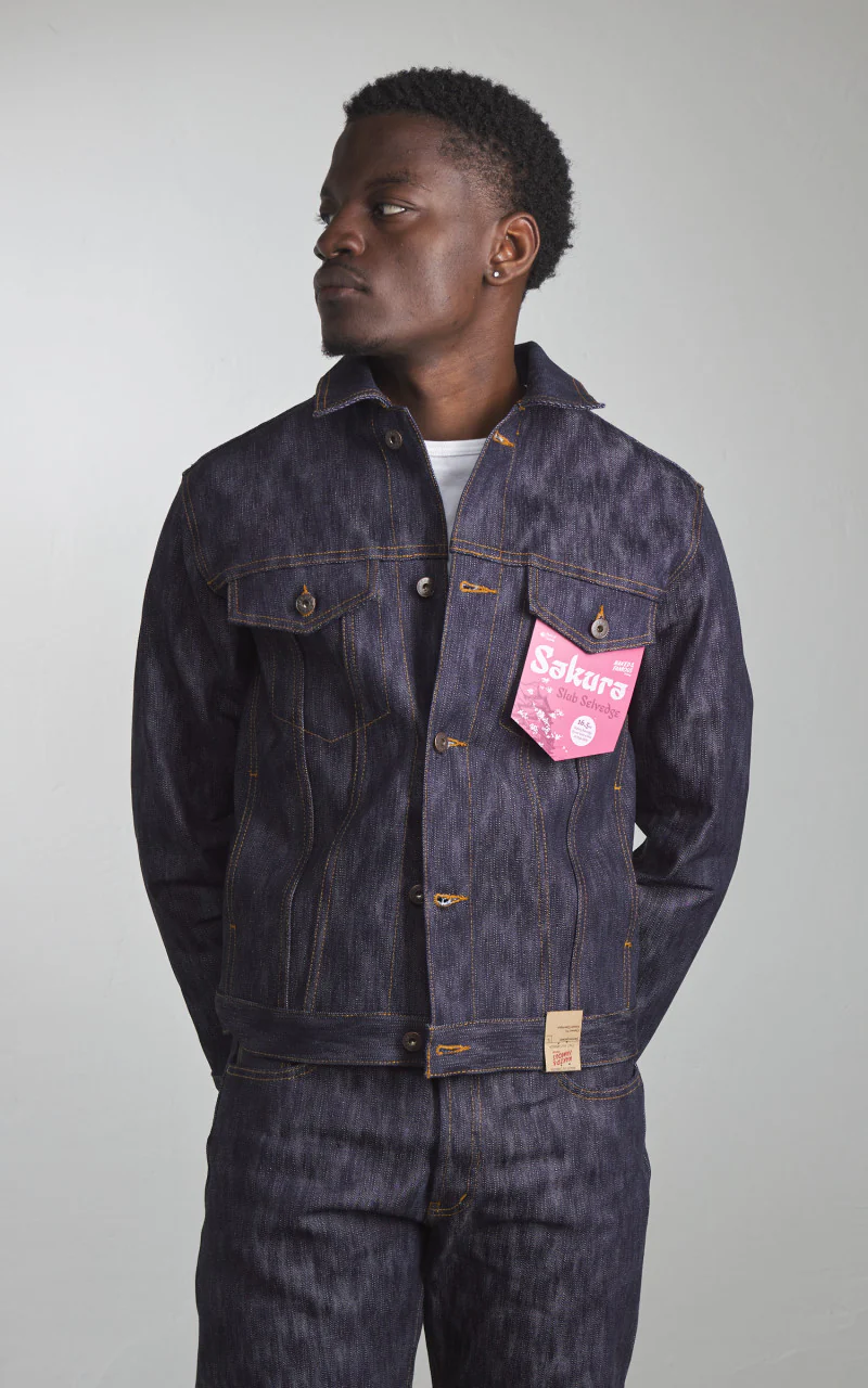 Naked & Famous Denim Denim Jacket Sakura Slub Selvedge Indigo 16.5oz - Image 4