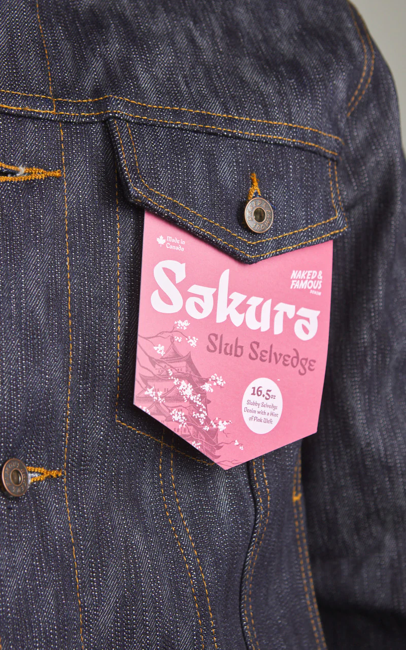 Naked & Famous Denim Denim Jacket Sakura Slub Selvedge Indigo 16.5oz - Image 5