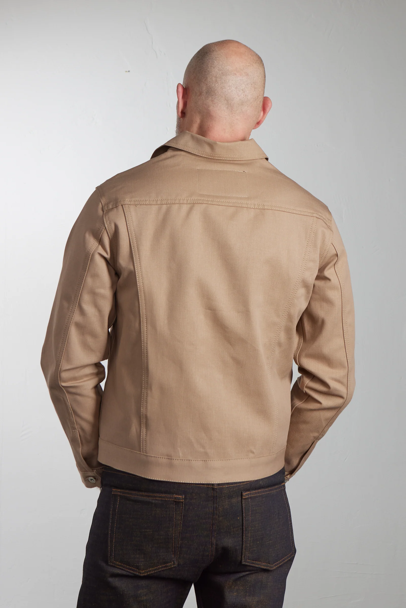 Naked & Famous Denim Denim Jacket Selvedge Slacks Beige 10oz - Image 6