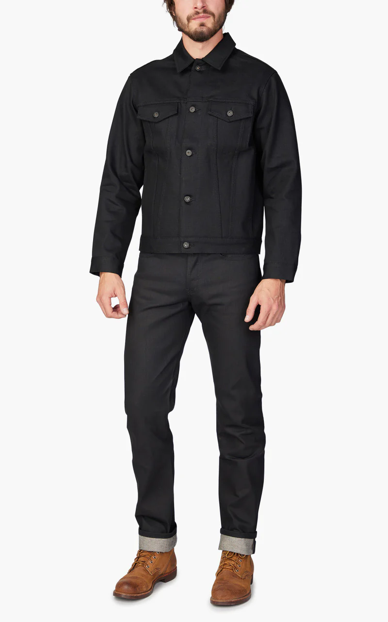 Naked & Famous Denim Denim Jacket Sumi Ink Coated Selvedge 13oz - Image 2