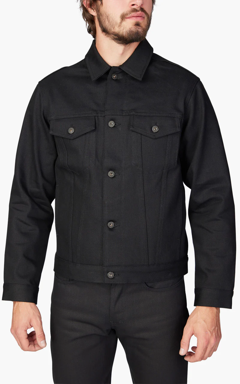 Naked & Famous Denim Denim Jacket Sumi Ink Coated Selvedge 13oz - Image 3