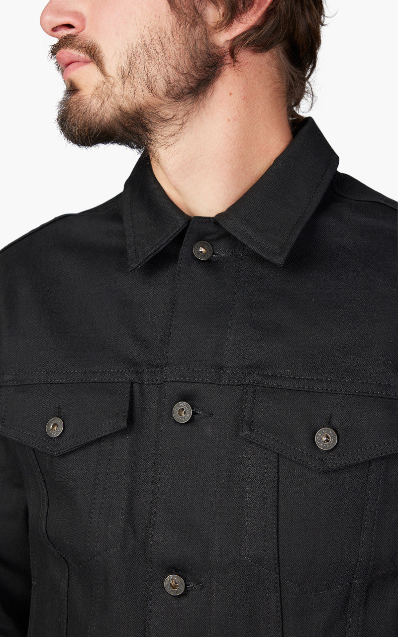 Naked & Famous Denim Denim Jacket Sumi Ink Coated Selvedge 13oz - Image 5