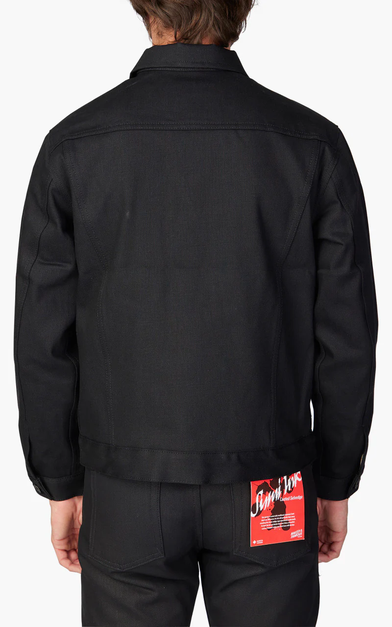 Naked & Famous Denim Denim Jacket Sumi Ink Coated Selvedge 13oz - Image 7
