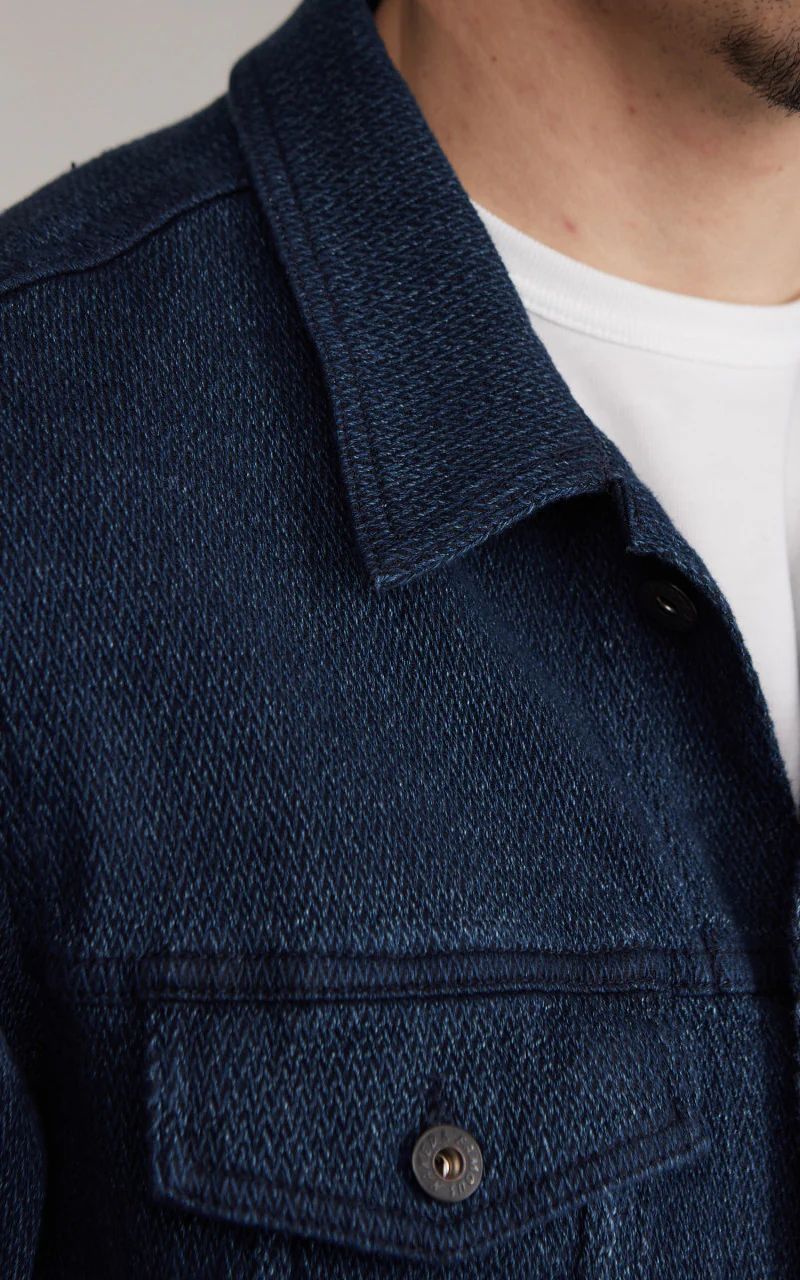 Naked & Famous Denim Denim Jacket Yagasuri Denim Indigo - Image 4
