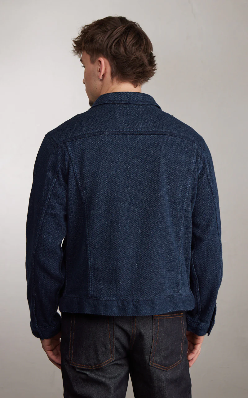 Naked & Famous Denim Denim Jacket Yagasuri Denim Indigo - Image 6