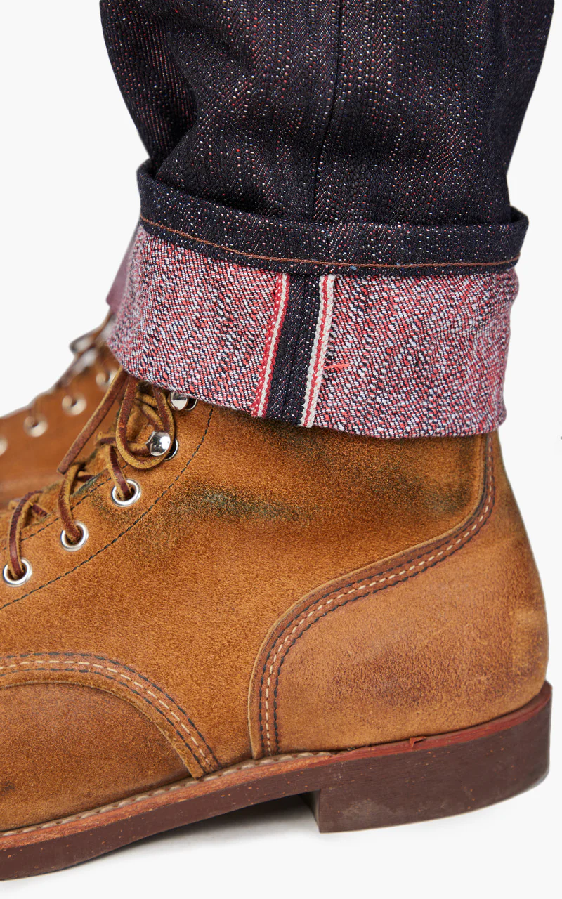 Naked & Famous Denim Easy Guy 15th Anniversary Denim Indigo x Red/White - Image 5