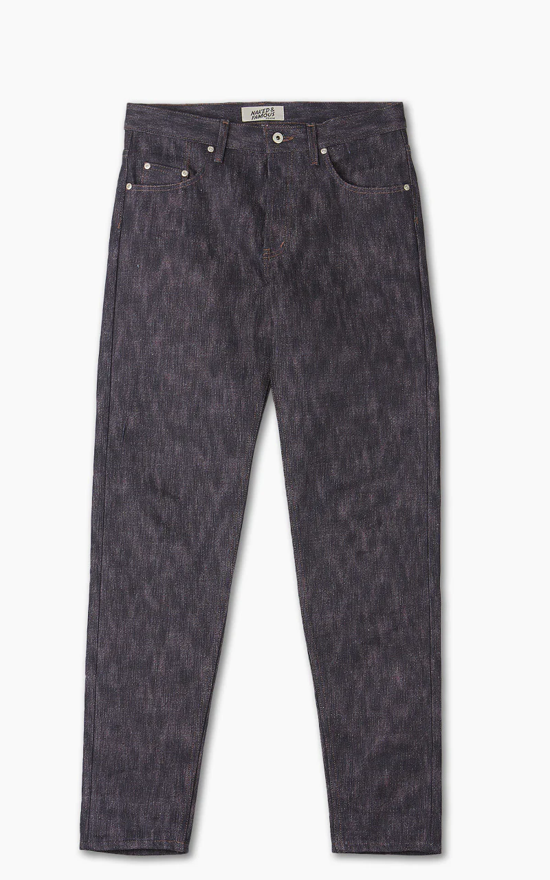 Naked & Famous Denim Easy Guy 15th Anniversary Denim Indigo x Red/White - Image 9