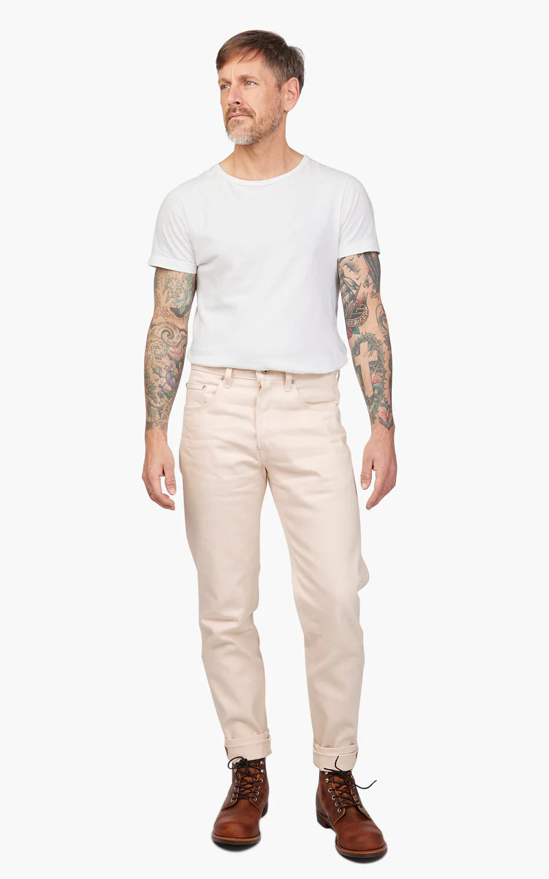 Naked & Famous Denim Easy Guy All Natural Organic Cotton Ecru - Image 2