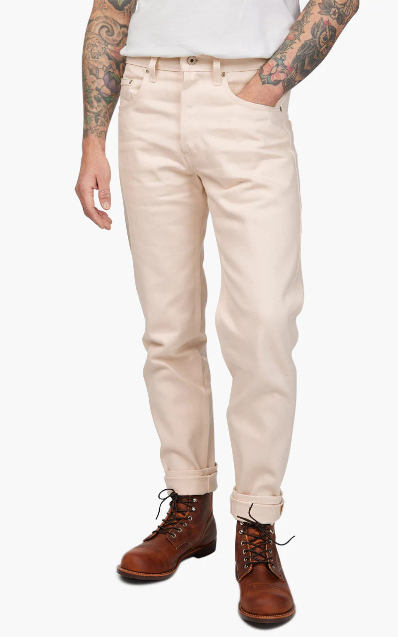 Naked & Famous Denim Easy Guy All Natural Organic Cotton Ecru - Image 3