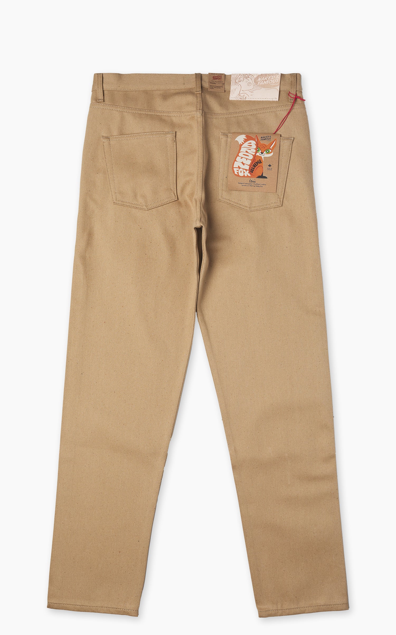Naked & Famous Denim Easy Guy Brown Fox Selvedge Brown 13oz - Image 7