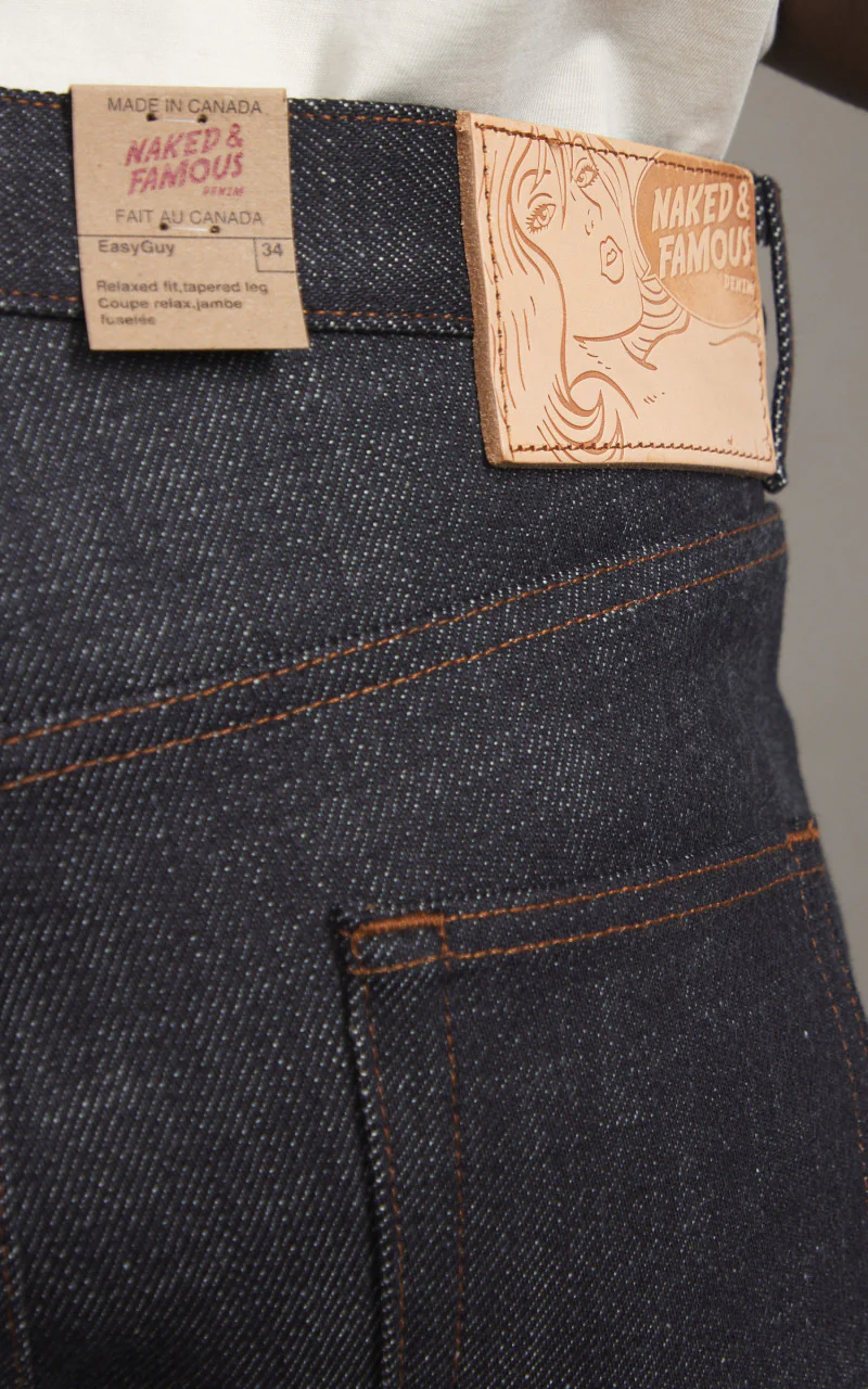 Naked & Famous Denim Easy Guy Elephant 13 Red Core 21oz - Image 5