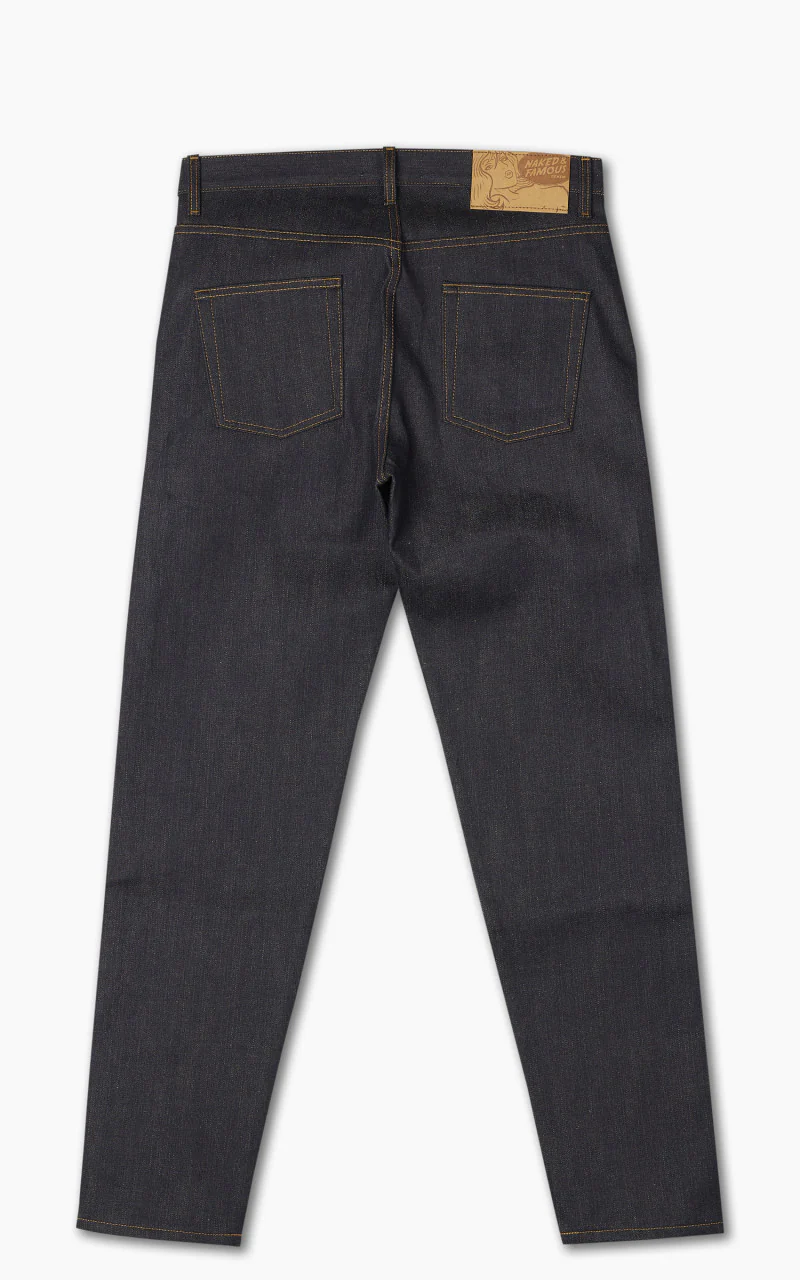Naked & Famous Denim Easy Guy Pagoda Dyed Selvedge Indigo/Yellow 15oz - Image 5