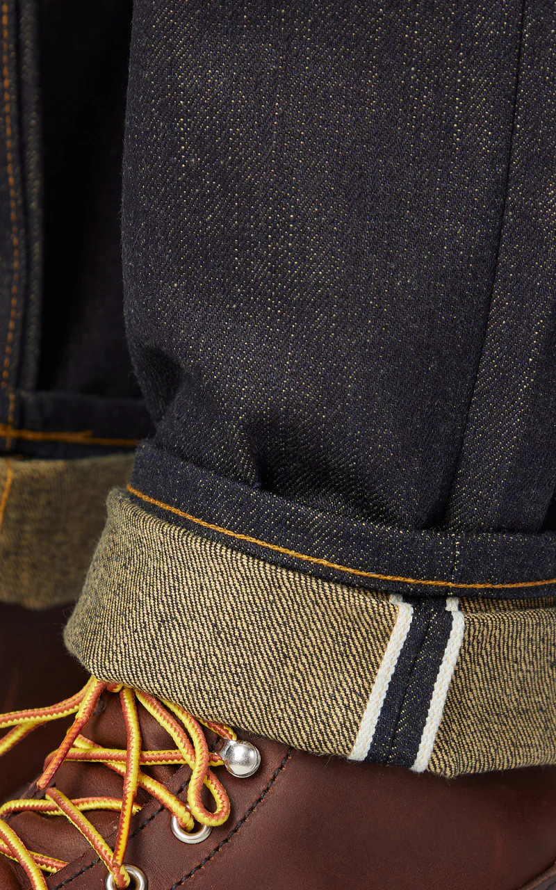 Naked & Famous Denim Easy Guy Pagoda Dyed Selvedge Indigo/Yellow 15oz - Image 9
