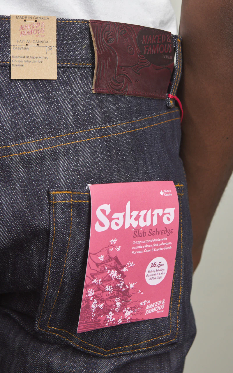 Naked & Famous Denim Easy Guy Sakura Slub Selvedge Indigo 16.5oz - Image 7