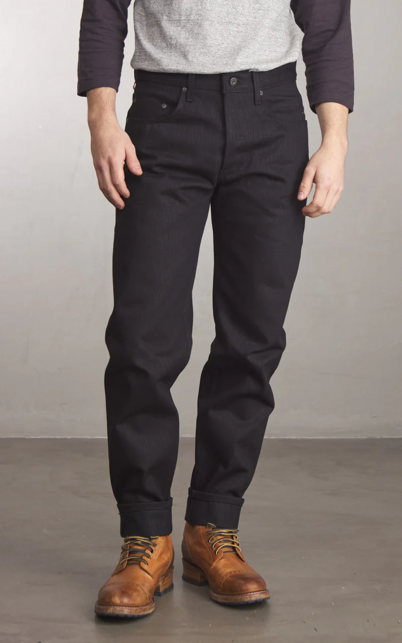 Naked & Famous Denim Easy Guy Shinigami Selvedge Black 18oz - Image 2