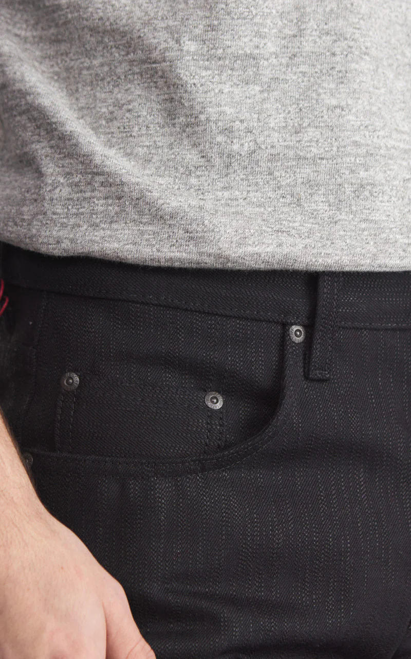 Naked & Famous Denim Easy Guy Shinigami Selvedge Black 18oz - Image 3
