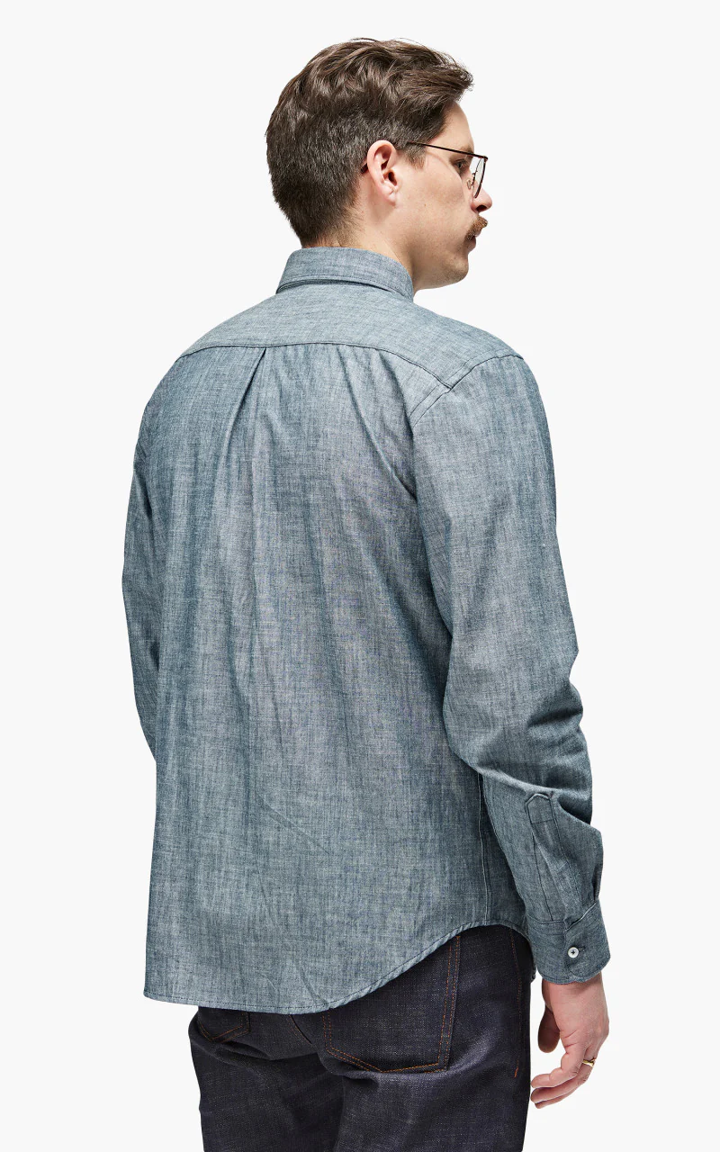 Naked & Famous Denim Easy Shirt Chambray Rinsed Blue 5oz - Image 7