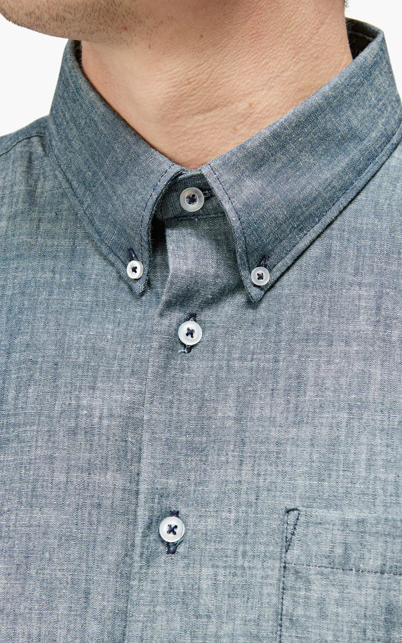 Naked & Famous Denim Easy Shirt Chambray Rinsed Blue 5oz - Image 8