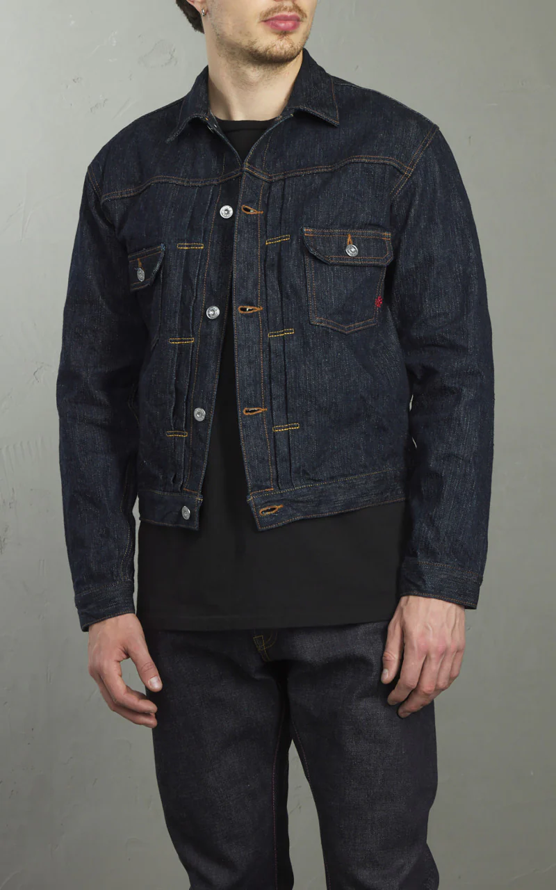Naked & Famous Denim Heritage Denim Jacket MIJ12 Aomidori Selvedge 16oz - Image 4