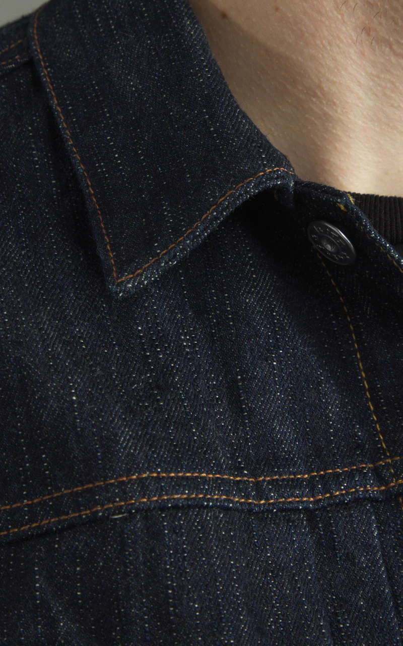 Naked & Famous Denim Heritage Denim Jacket MIJ12 Aomidori Selvedge 16oz - Image 5