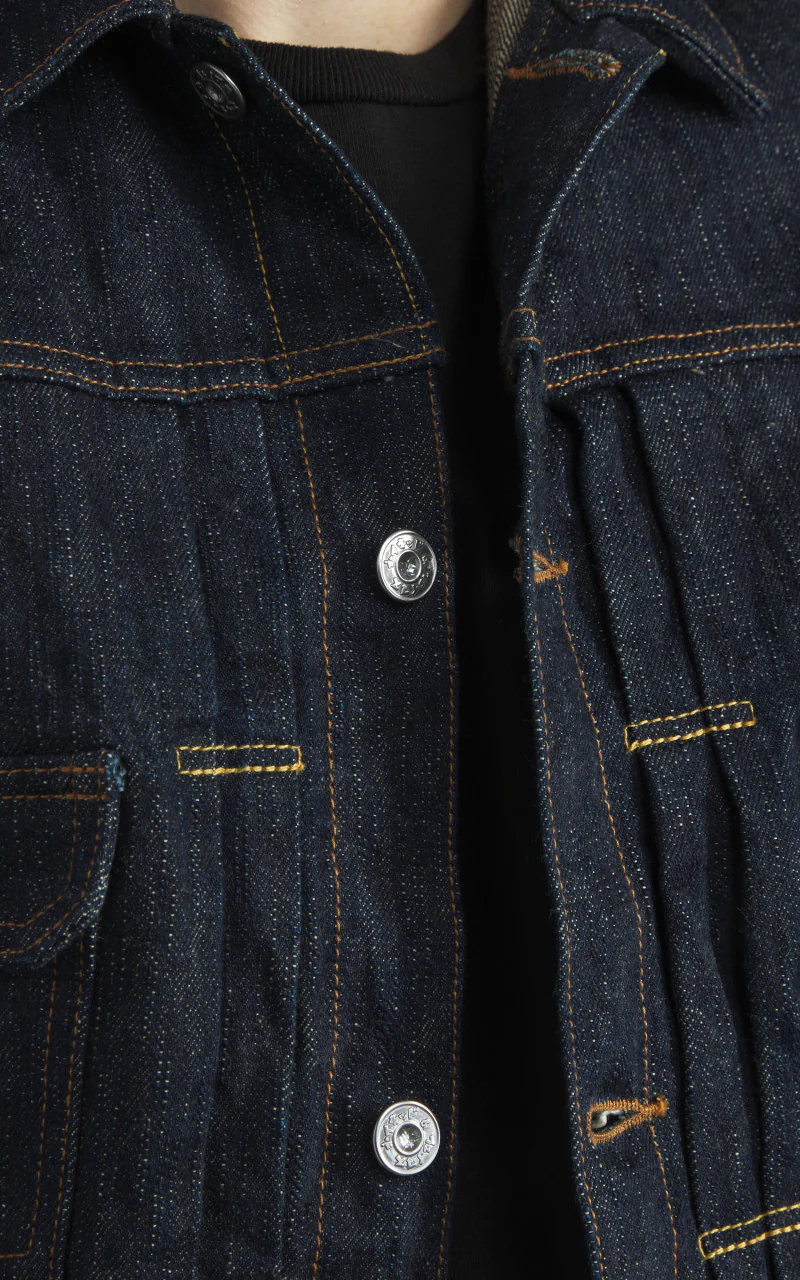 Naked & Famous Denim Heritage Denim Jacket MIJ12 Aomidori Selvedge 16oz - Image 6