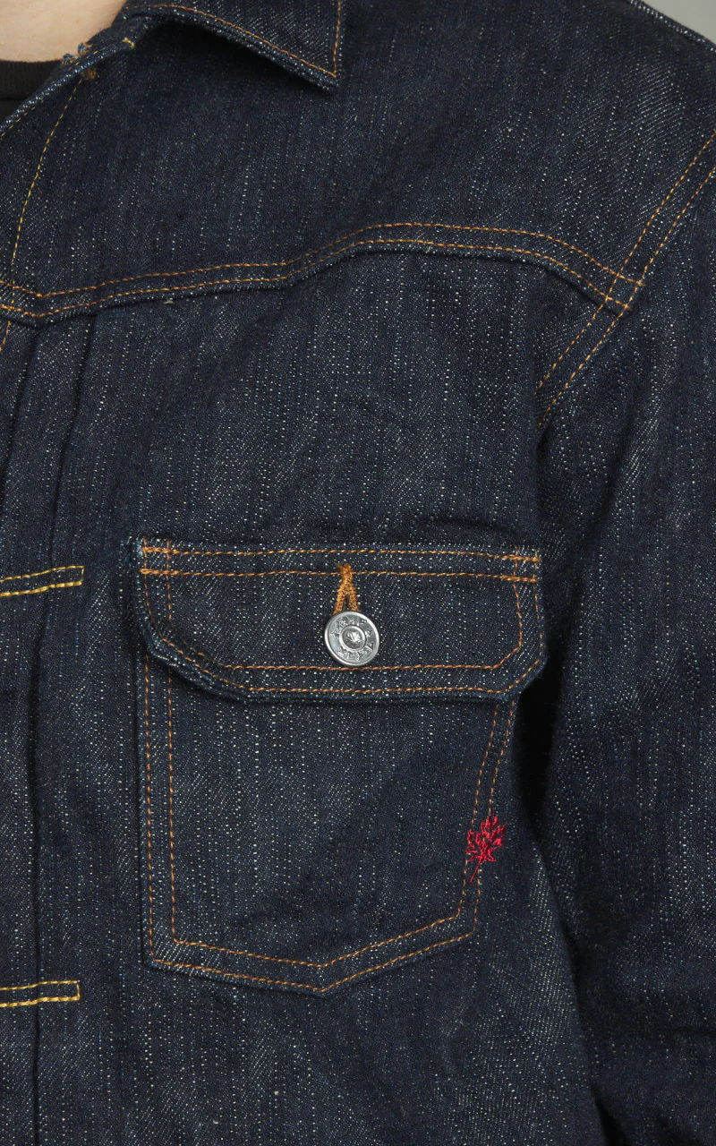 Naked & Famous Denim Heritage Denim Jacket MIJ12 Aomidori Selvedge 16oz - Image 7