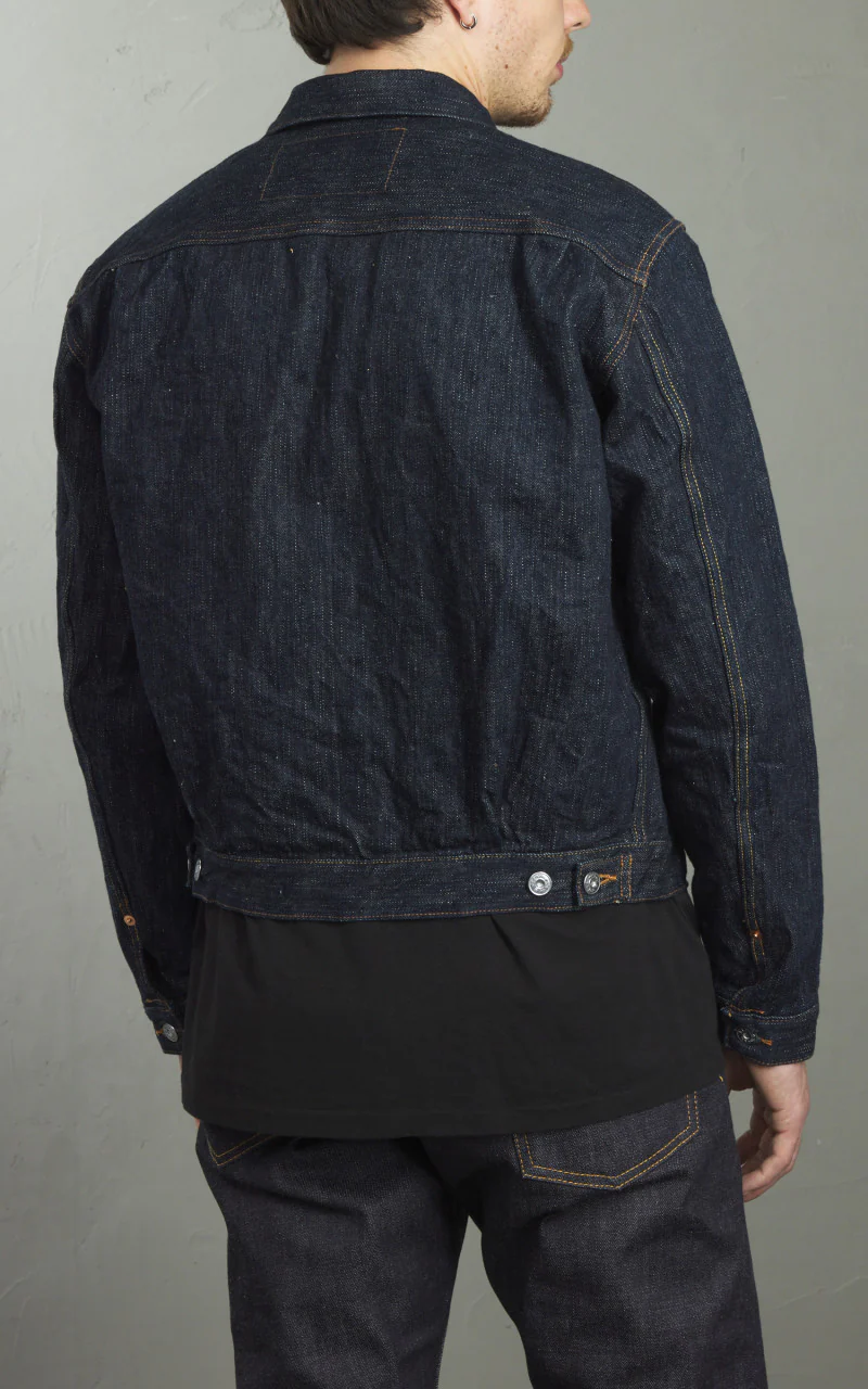 Naked & Famous Denim Heritage Denim Jacket MIJ12 Aomidori Selvedge 16oz - Image 9