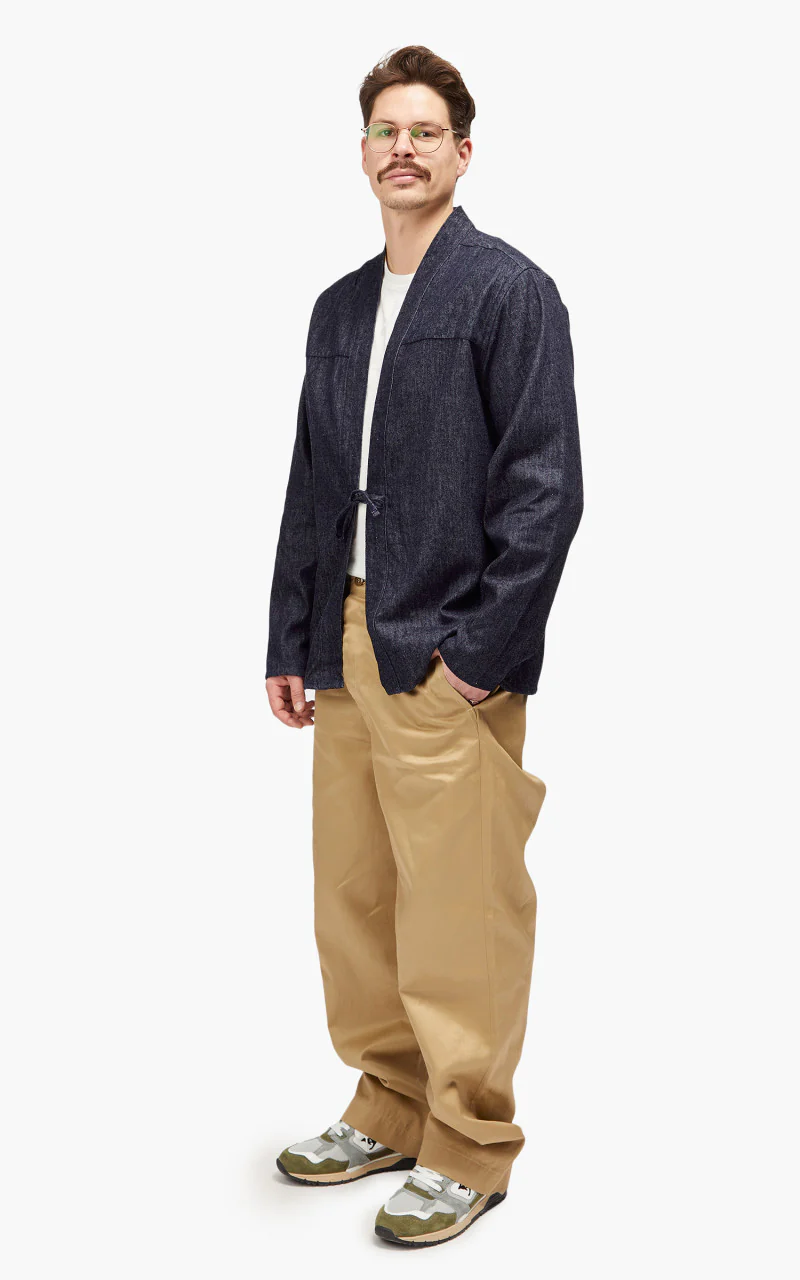 Naked & Famous Denim Kimono Shirt Kimono Arrows Indigo - Image 4